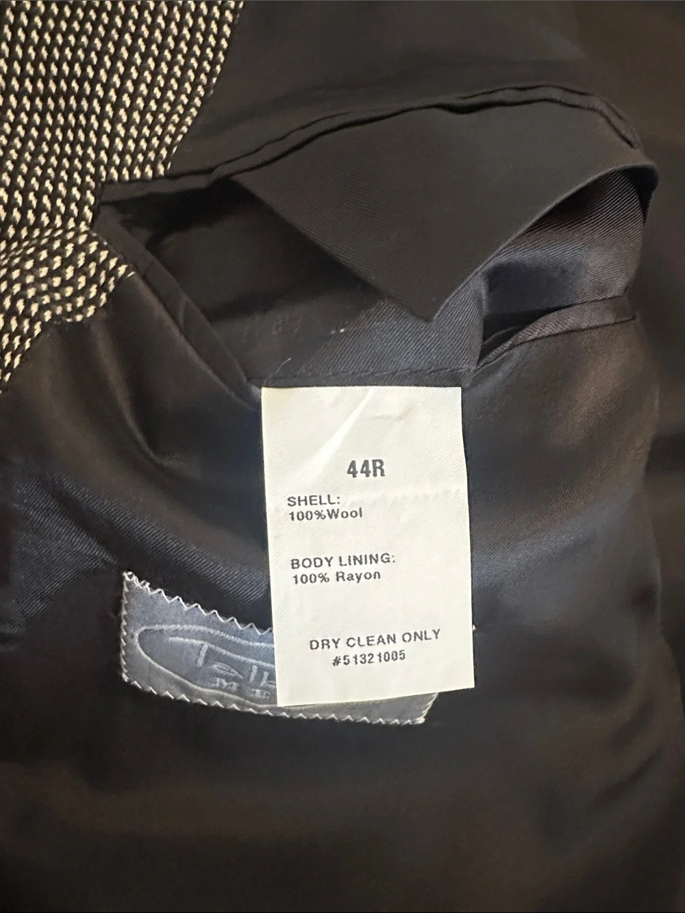 Talbots Men Black and Gray Sport Coat Blazer